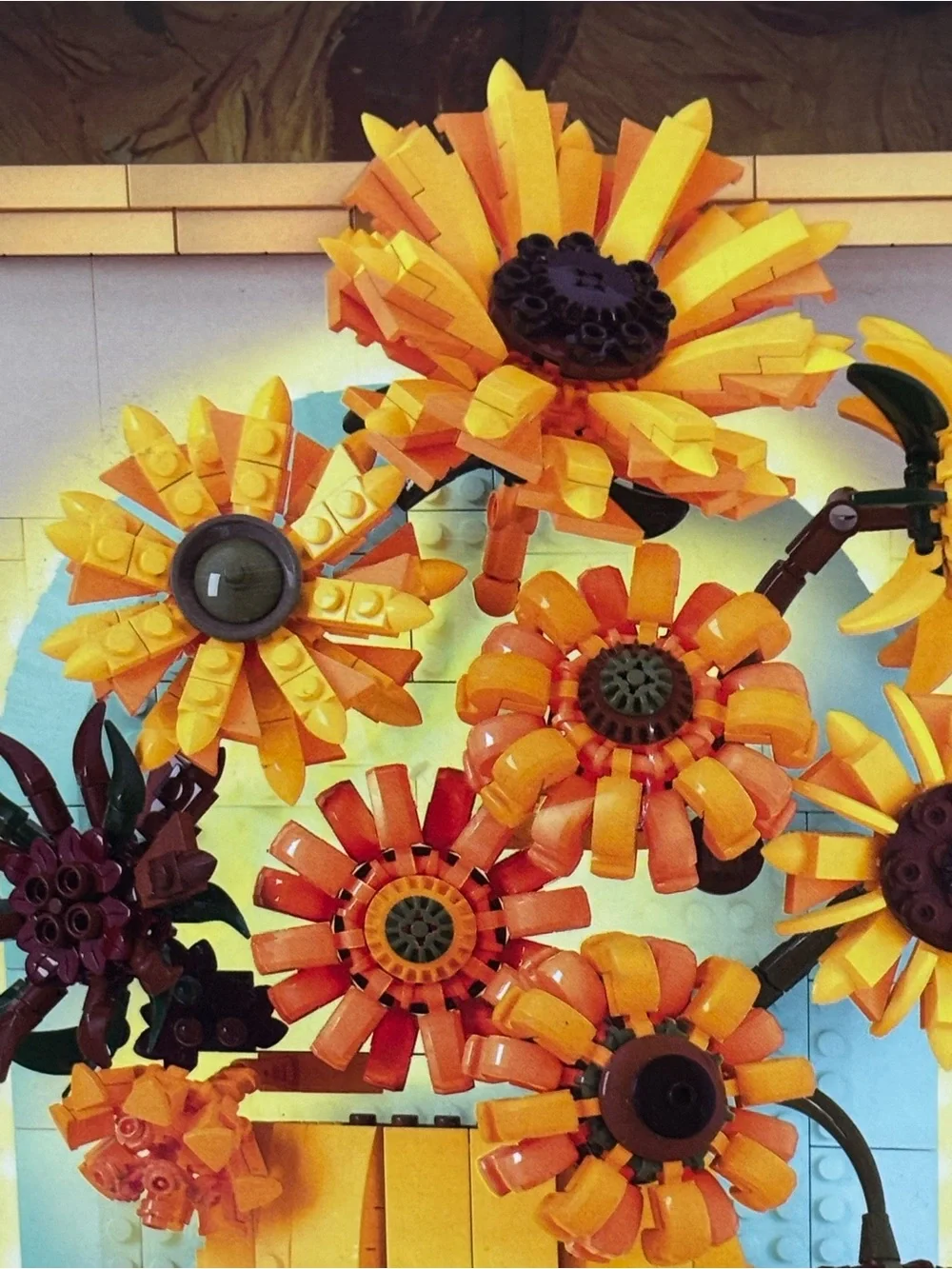 WeKki Sunflower Botanical Building Set - Yellow Orange Floral Model